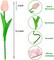 Spring Tabletop Decor – 28PCS Light Pink Artificial Tulips, Real Feel PU Stems for Easter, Spring Wreaths, Wedding Bouquets, Centerpieces, Cemetery & Table Decorations (13" Tall)